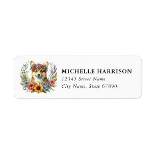 Corgi Dog Return Address Labels