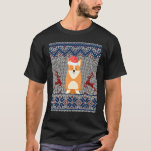 Corgi Dog Santa Hat Ugly Christmas Sweater