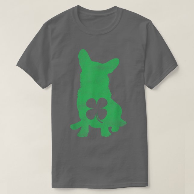 Corgi Dog Shamrock St  T-Shirt (Design Front)