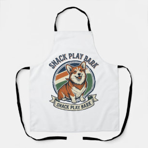Corgi Dog Shirt Funny Vintage Engraving Pet Lover Apron