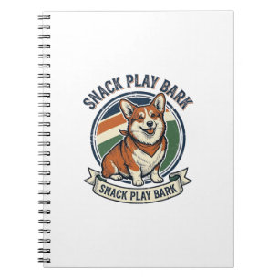 Corgi Dog Shirt Funny Vintage Engraving Pet Lover  Notebook