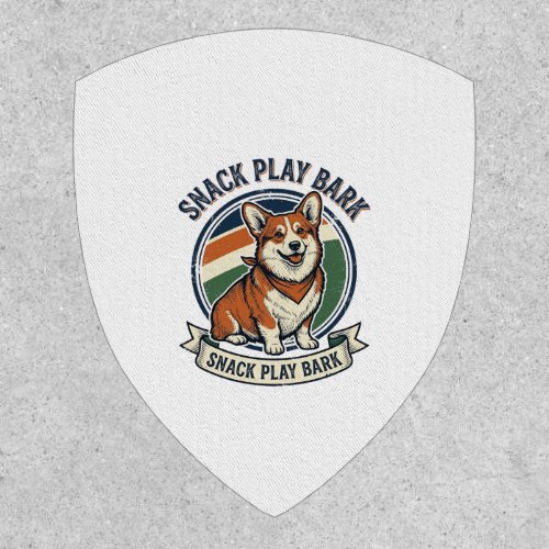Corgi Dog Shirt Funny Vintage Engraving Pet Lover Patch