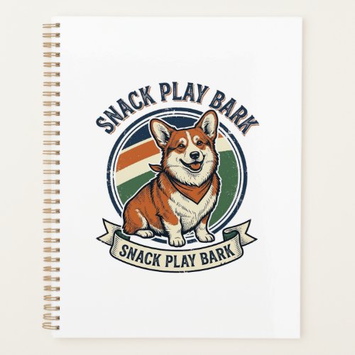 Corgi Dog Shirt Funny Vintage Engraving Pet Lover Planner