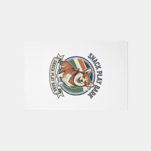 Corgi Dog Shirt Funny Vintage Engraving Pet Lover Rug