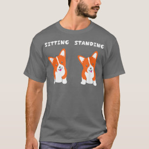 Corgi Dog SITTING STANDING T-Shirt