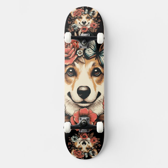 Corgi Dog Skateboard (Front)