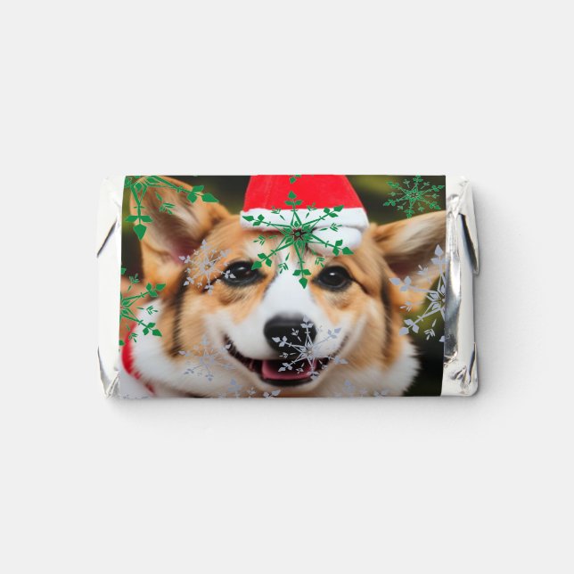 Corgi dog smiling christmas edible fun   hershey's miniatures (Front)