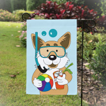 Corgi Dog Summer Snorkel Cocktail Pool