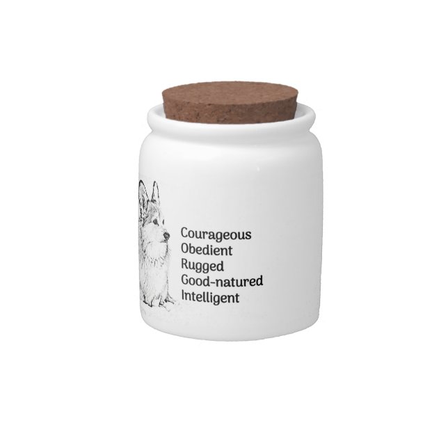 Corgi dog treat jar (Front)