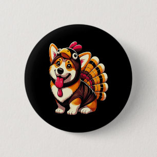 Corgi Dog Turkey Thanksgiving Costume Women Men Ki Button