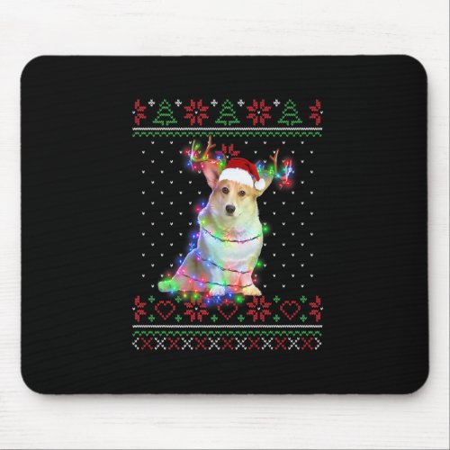 Corgi Dog Ugly Sweater Christmas Puppy Dog Lover P Mouse Pad