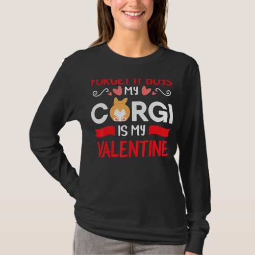 Corgi Dog Valentine Funny Cute Valentines Day Girl T_Shirt