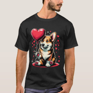 Corgi Dog Valentine's Day Dog Owner Valentine  T-Shirt