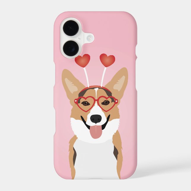 Corgi Dog Valentines Day Iphone Case (Back)