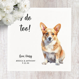 Corgi Dog Wedding Napkins
