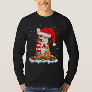Corgi Dog Xmas Lighting Santa Hat Christmas 460 T-Shirt