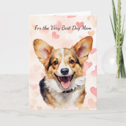 Corgi Dog You Make My Tail Wag Mom Holiday Card