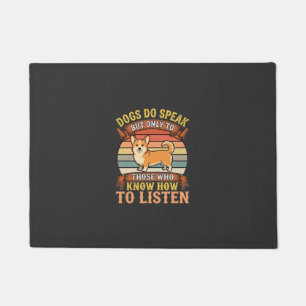 Corgi Dogs Do Speak Vintage Quote Doormat