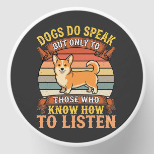 Corgi Dogs Do Speak Vintage Quote Mini Candle Favors
