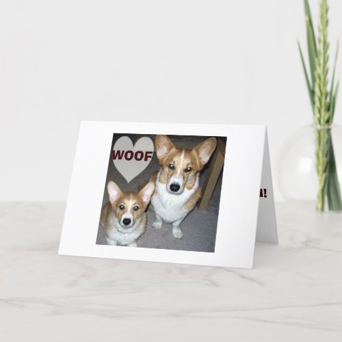 CORGI DOGS LOVE TO MAKE FUN ON YOUR BIRTHDAY CARD