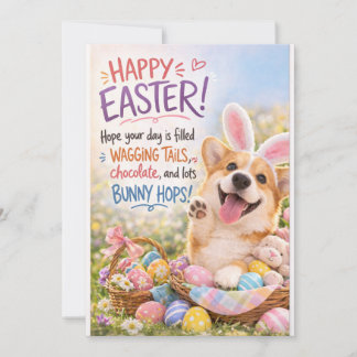 Corgi Easter Card