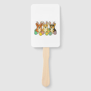 Corgi Easter T-Shirt_1 Hand Fan