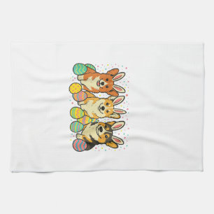Corgi Easter T-Shirt_1 Kitchen Towel