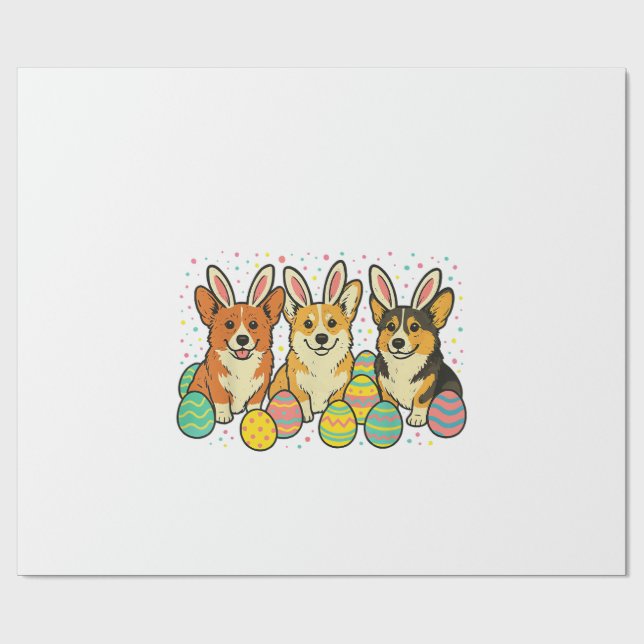 Corgi Easter T-Shirt_1 Wrapping Paper (Flat)