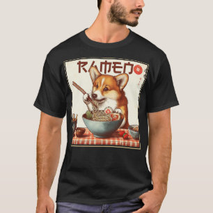 Corgi Eating Ramen T-Shirt