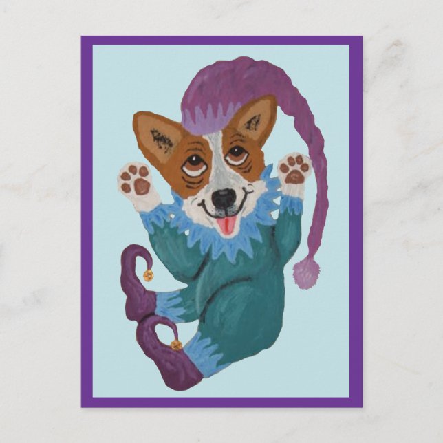 Corgi elf postcard (Front)