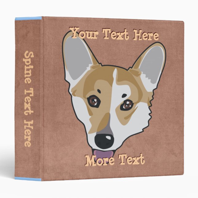 Corgi Face Binder (Front/Spine)