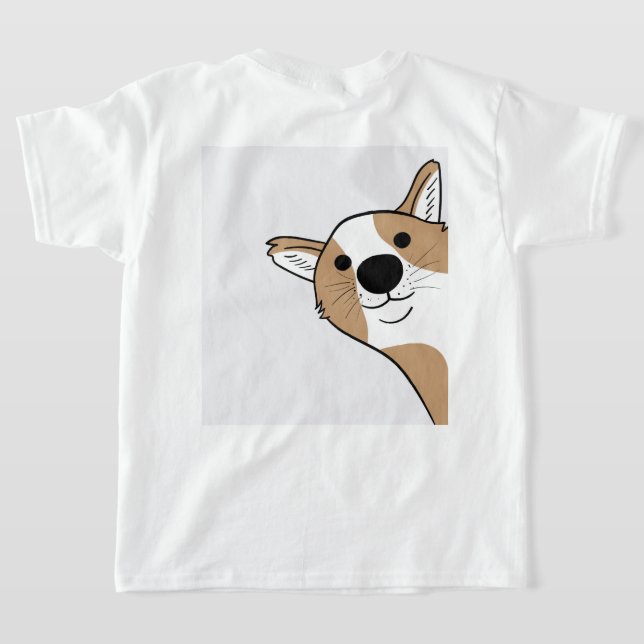 Corgi Face  T-Shirt (Laydown Back)