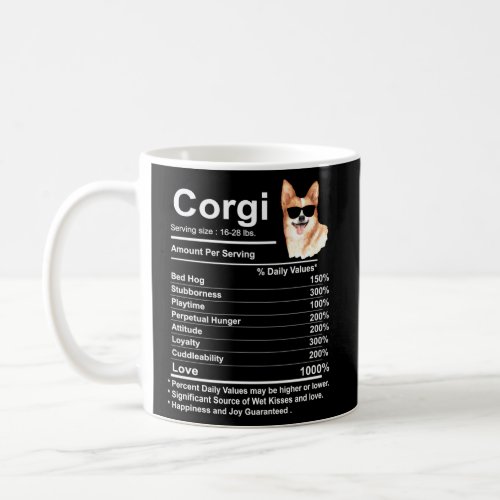 Corgi Facts Nutrition Cardigan Pembroke Corgi Mom Coffee Mug