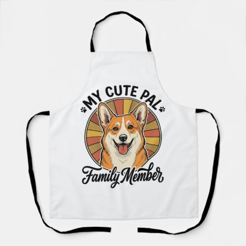 Corgi Family Shirt Vintage Pet Lover Design_1 Apron