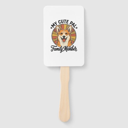 Corgi Family Shirt Vintage Pet Lover Design_1 Hand Fan