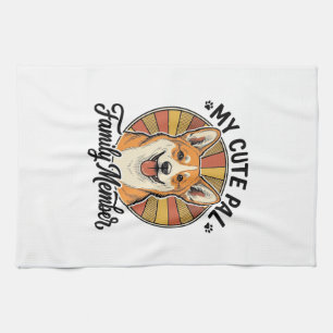 Corgi Family Shirt Vintage Pet Lover Design_1 Kitchen Towel