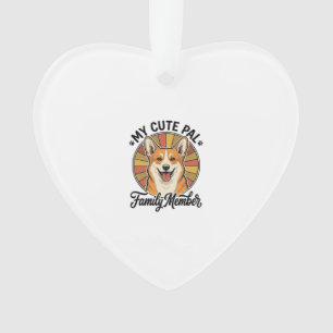 Corgi Family Shirt Vintage Pet Lover Design_1 Ornament