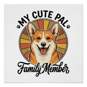 Corgi Family Shirt Vintage Pet Lover Design_1 Poster
