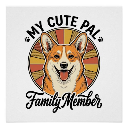 Corgi Family Shirt Vintage Pet Lover Design_1 Poster