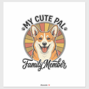 Corgi Family Shirt Vintage Pet Lover Design_1 Sticker