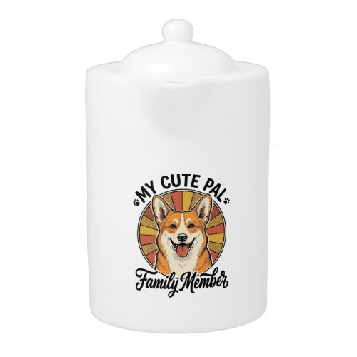 Corgi Family Shirt Vintage Pet Lover Design_1 Teapot