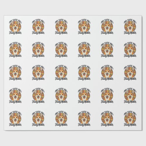 Corgi Family Shirt Vintage Pet Lover Design_1 Wrapping Paper