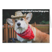 Corgi Farmer Birthday Card (Front Horizontal)