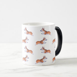 Corgi flight sumie pattern color morph mug