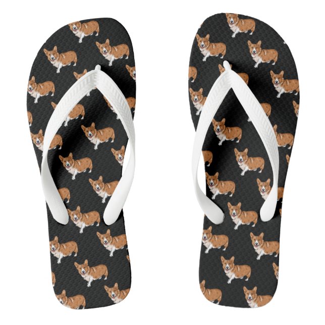 Corgi Flip Flops (Footbed)