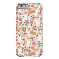 Corgi Floral Patterned Phone Case