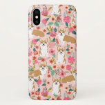 Corgi Florals Iphone Case - Pink at Zazzle
