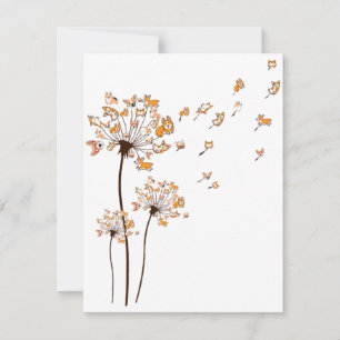 Corgi Flower Fly Dandelion Shirt Cute Dog Lover Invitation