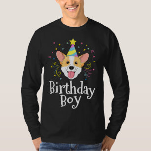 Corgi For Kids Birthday Boy Dog Party Puppy T-Shirt