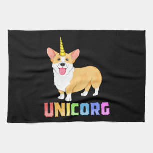 Corgi for Kids Girls Unicorg Unicorn Corgicorn Dog Kitchen Towel